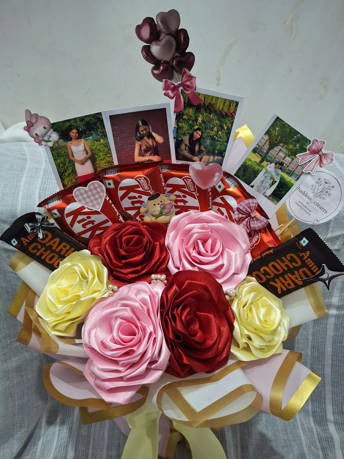 Personalised floral resin block with custom date
